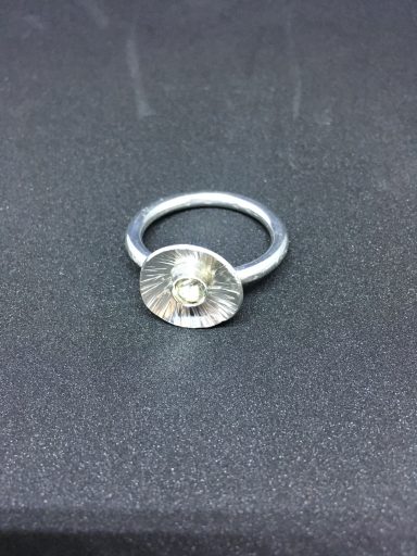 Silver and CZ ring