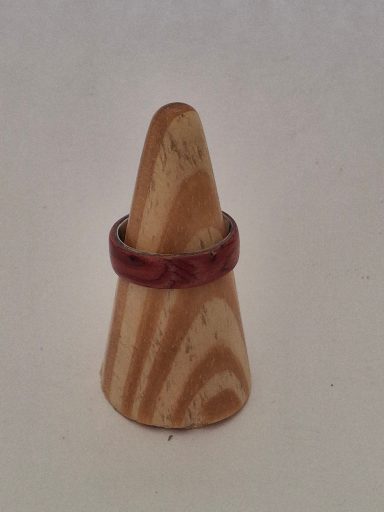 Silver and veneer ring