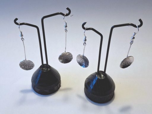 Concave drop earrings