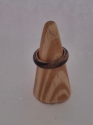 Copper and exotic wood ring